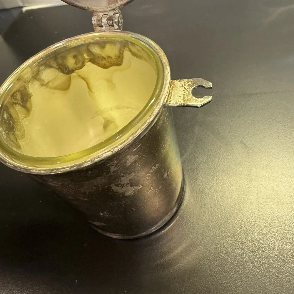 restoration hardware Brass Plated‎ Jam Pot And Glass Insert